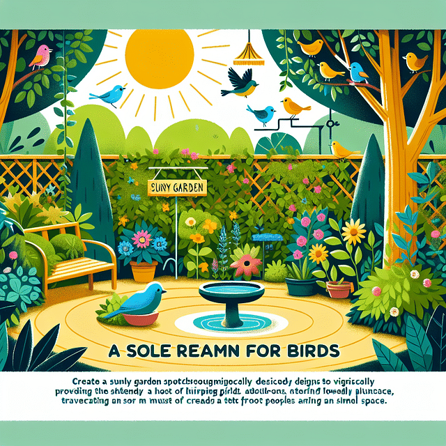 sunny garden spot for bird-friendly vegetation