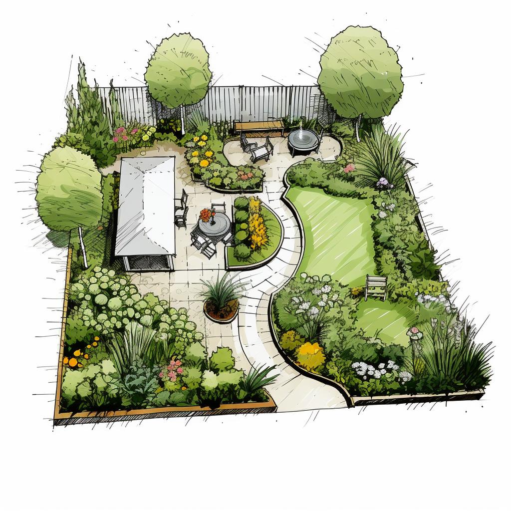 A sketch of a garden layout