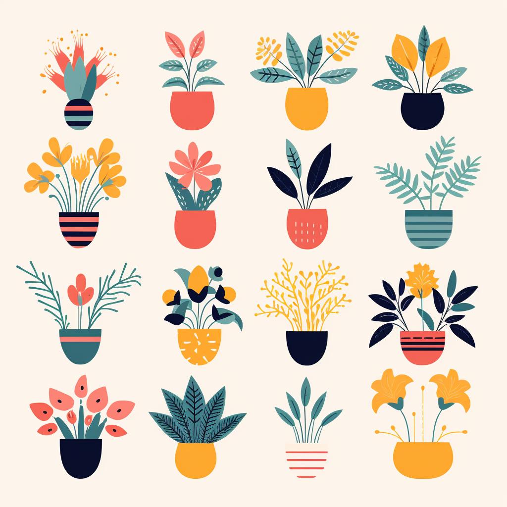 A variety of colorful plants