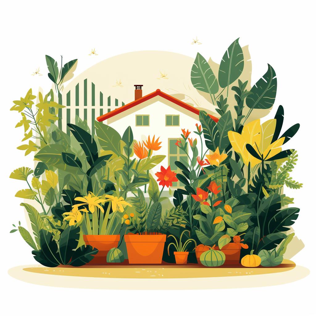 A garden with healthy plants, free from chemicals