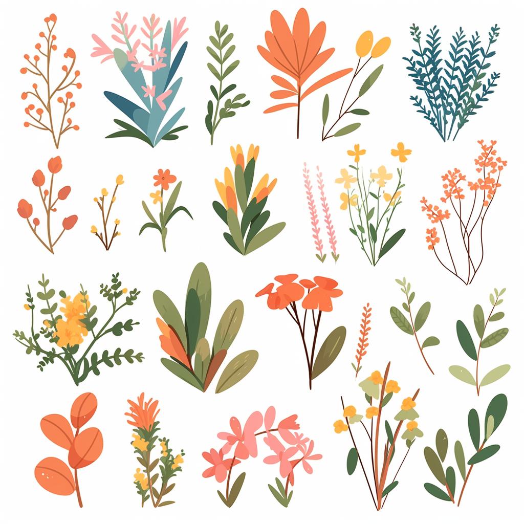 Variety of native plants